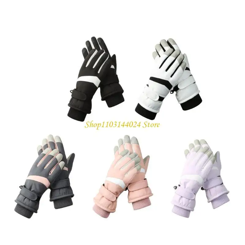 N5KE Screentouch Women Skiing Gloves with Thermal Fleece Water Proof Gloves for Snowboarding Mountain Climbing Cold Weather