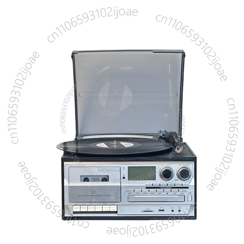 10-in-1 Multifunctional Vinyl Record Player, Living Room Decor, Vintage Gramophone, Old-Style American Stereo System