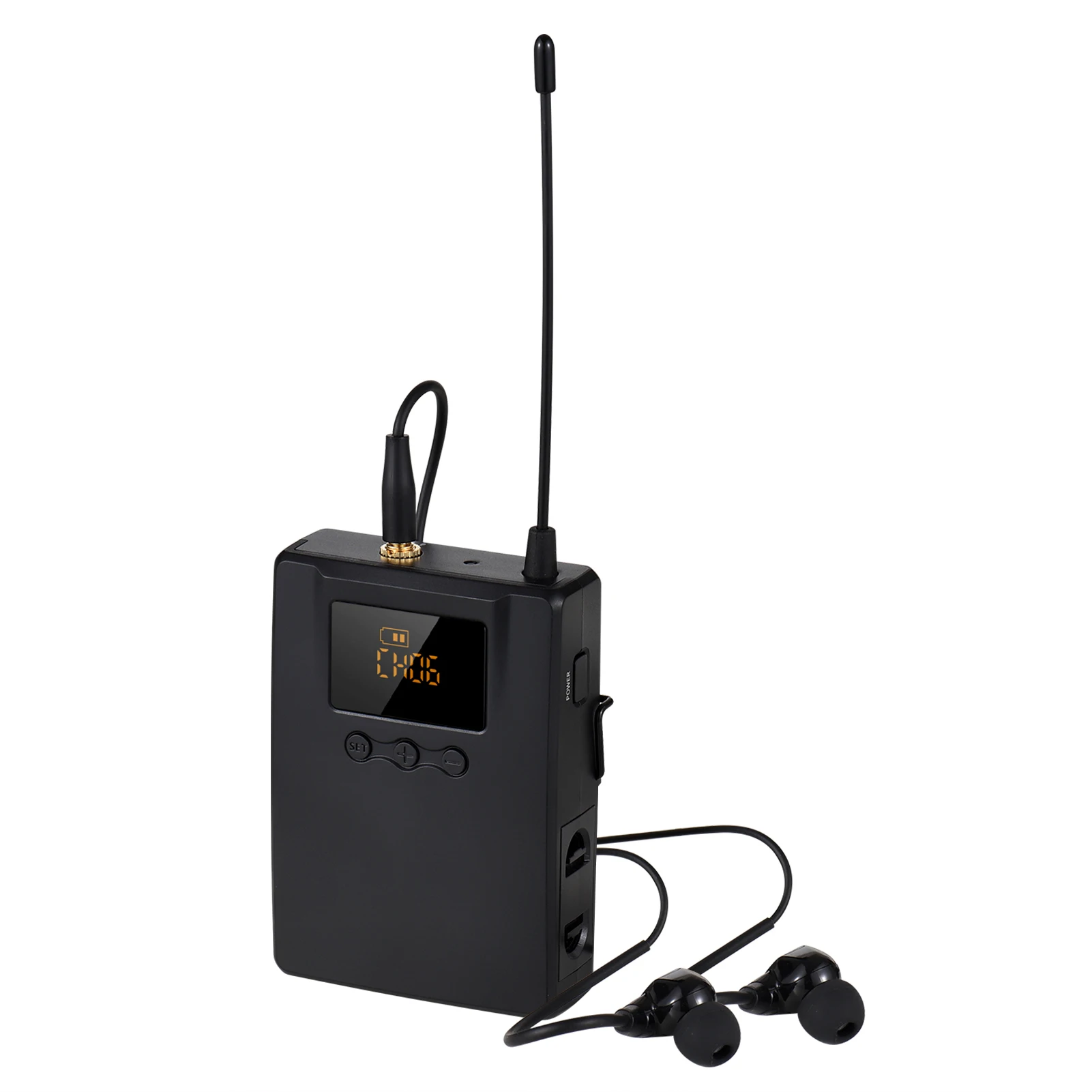 TAKSTAR WPM-300R Wireless Audio Receiver In-ear Earphone UHF Bodypack Receiver LED Digital Display for Stage Studio Simultaneous