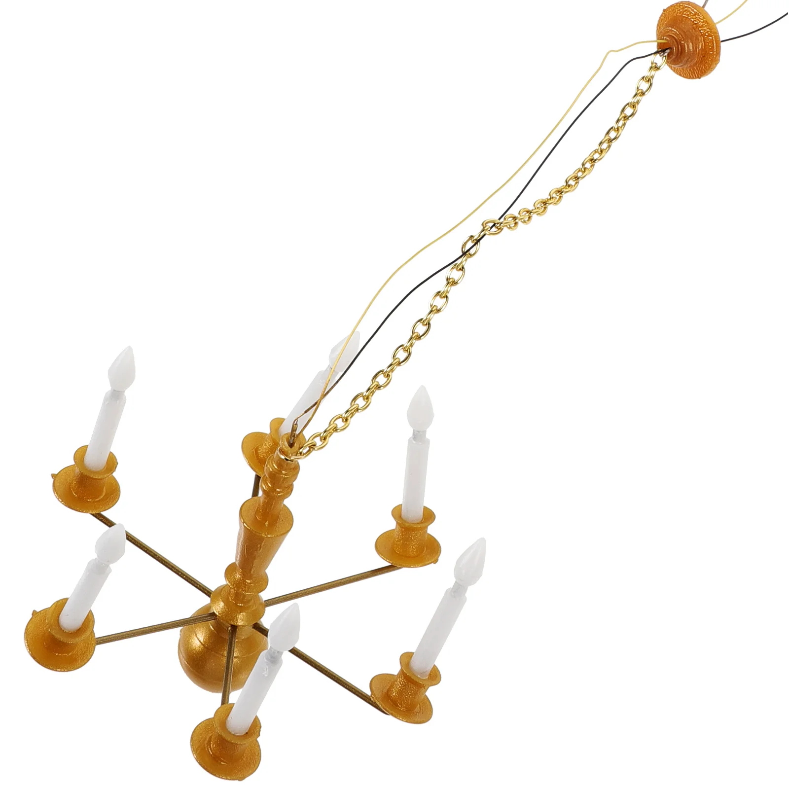 Model Chandelier Miniature Electric Chandeliers for Dollhouse Toys Luminous Ceiling Lamp Hanging Lights Lighting