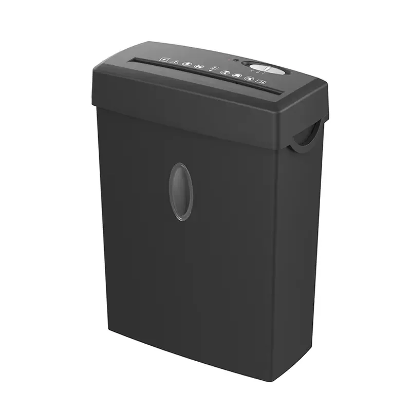 for Paper and Plastic Shredder Black Cross Cut 6 Sheets Credit Card Automatic Feeding Office Home Document Destroyer