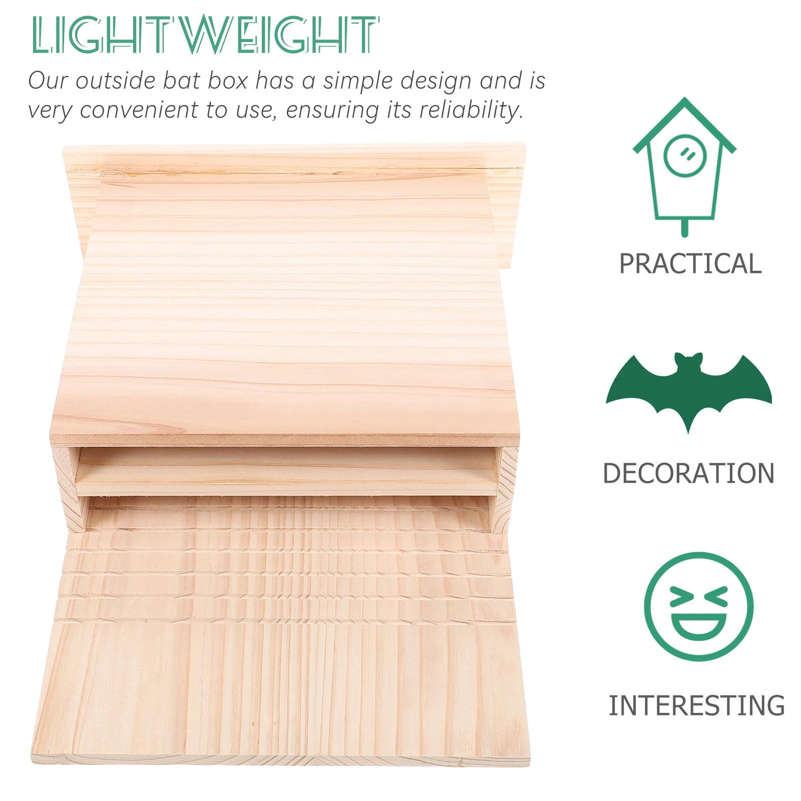 

Bat House Backyard Pet Nest Outdoor Sanctuary outside Wardrobe Houses for Outdoors Shelter Courtyard