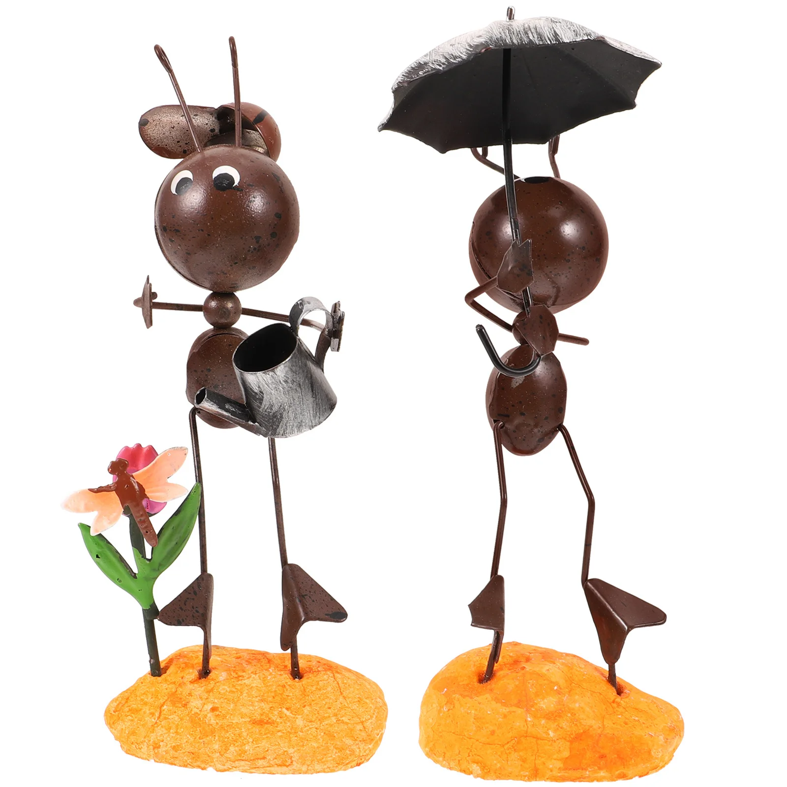 

2pcs Iron Insect Figurines Black Metal Craft For Home Living Room Bedroom Car Decor Wedding Room Modern Fashion Accessories Lady