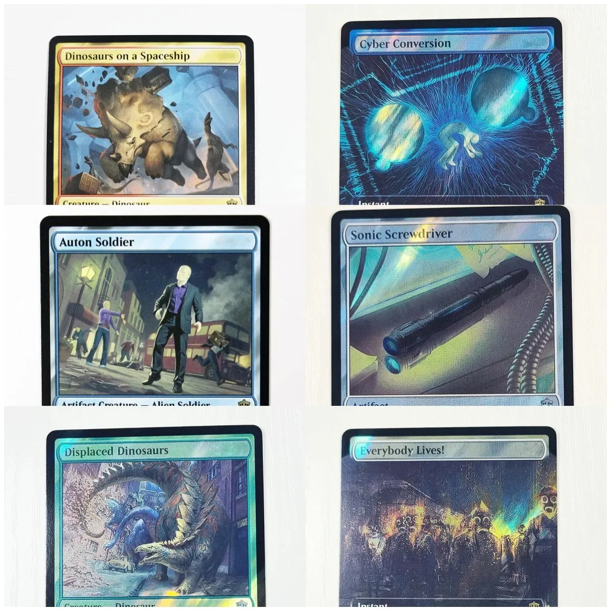 

WHO (Sonic Screwdriver)Foil/Holo TCG Magical Proxy Black Top Quality Proxy Playing Cards Gathering Board Game Deck Trading Cards