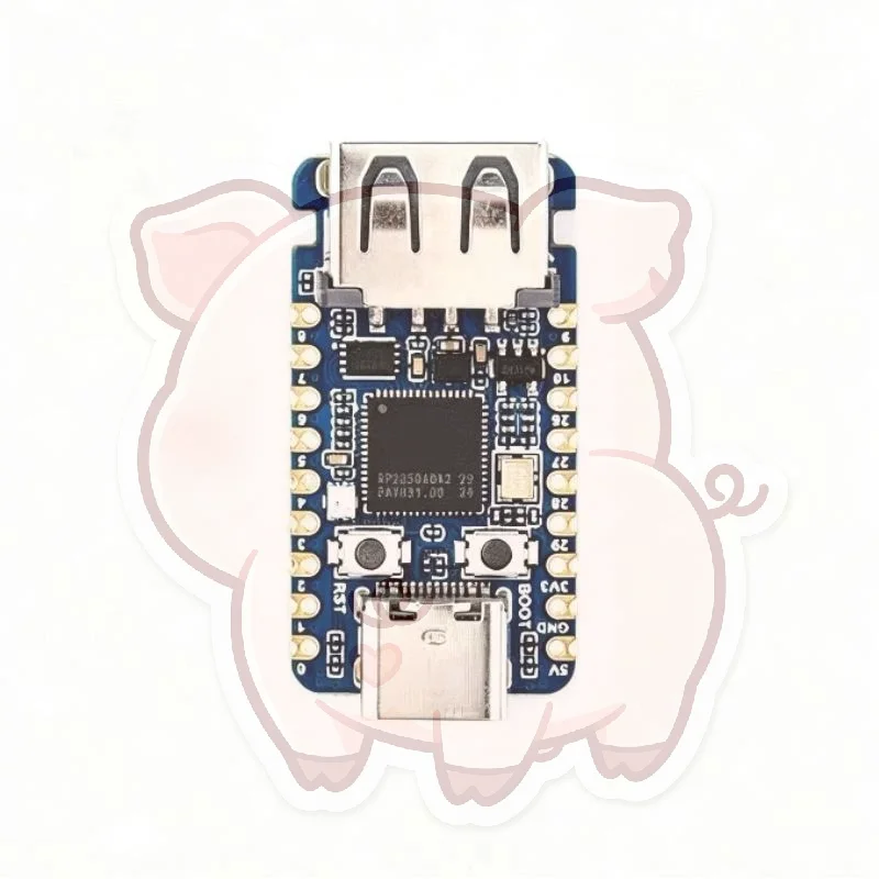 RP2350 Microcontroller Development Board 1Pcs Type-C & USB-A Dual Port Module for School Science Competition Project Design