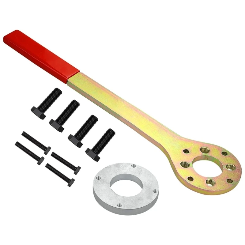 U13C Manual Holding Wrench for EJ Engine Maintenance, Crank Pulley Service Tool with Spacer Piece and 8 Bolts for Front Seal
