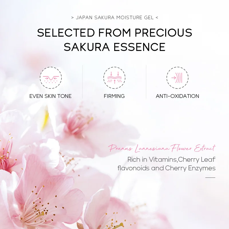 LAIKOU 60g Japan Sakura Moisture Gel Even Skin Cherry Blossom Facial Cream Moisturizing Refreshing Skin Care