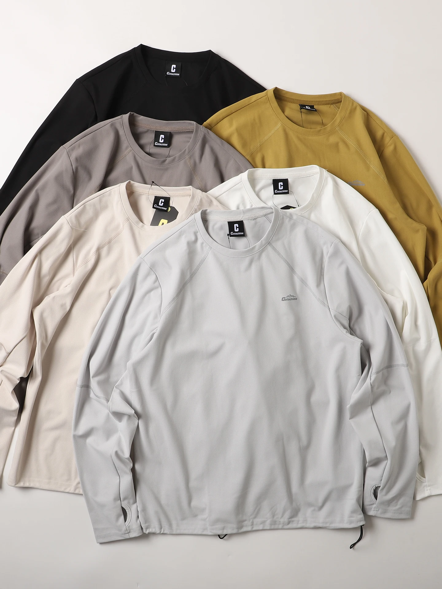 Outdoor Men's Long Sleeve T-Shirt Quick Dry Casual Base Layer Shirt Polyester Fiber Skin-friendly Breathable Autumn Fashion