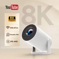 Proyector Portátil HY200 1080P, Nuevo Proyector de Películas con Ángulo Ajustable de 270° para Teléfono, Laptop, TV Box, Altavoz, Entrada HDMI y USB