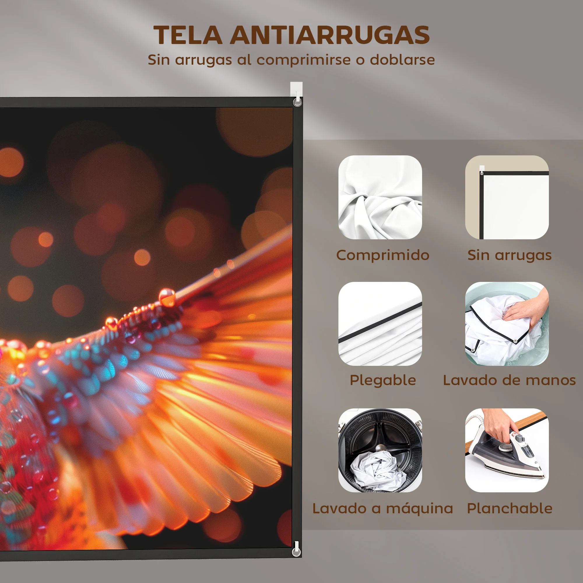 Pantalla De Proyección HOMCOM De 100 Pulgadas Con Trípode | Formato 4:3 Y Lienzo De 203x152 Cm | Ajustable En Altura Hasta 2.25m | Plegable Para Interior Y Exterior