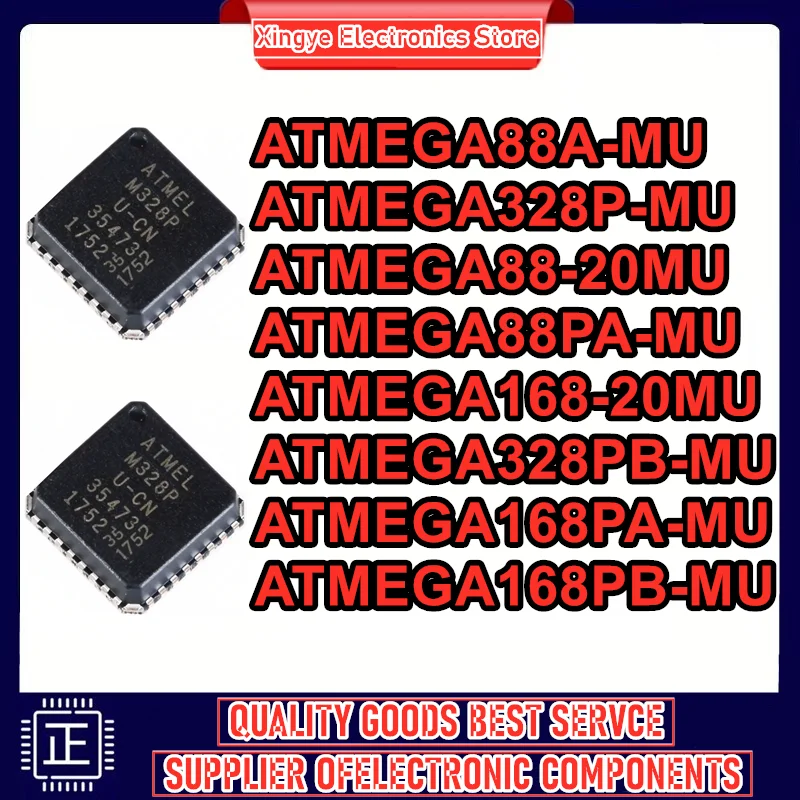 5PCS ATMEGA88A-MU ATMEGA328P-MU ATMEGA88-20MU ATMEGA88PA-MU ATMEGA168-20MU ATMEGA328PB-MU ATMEGA168PA-MU ATMEGA168PB-MU QFN New