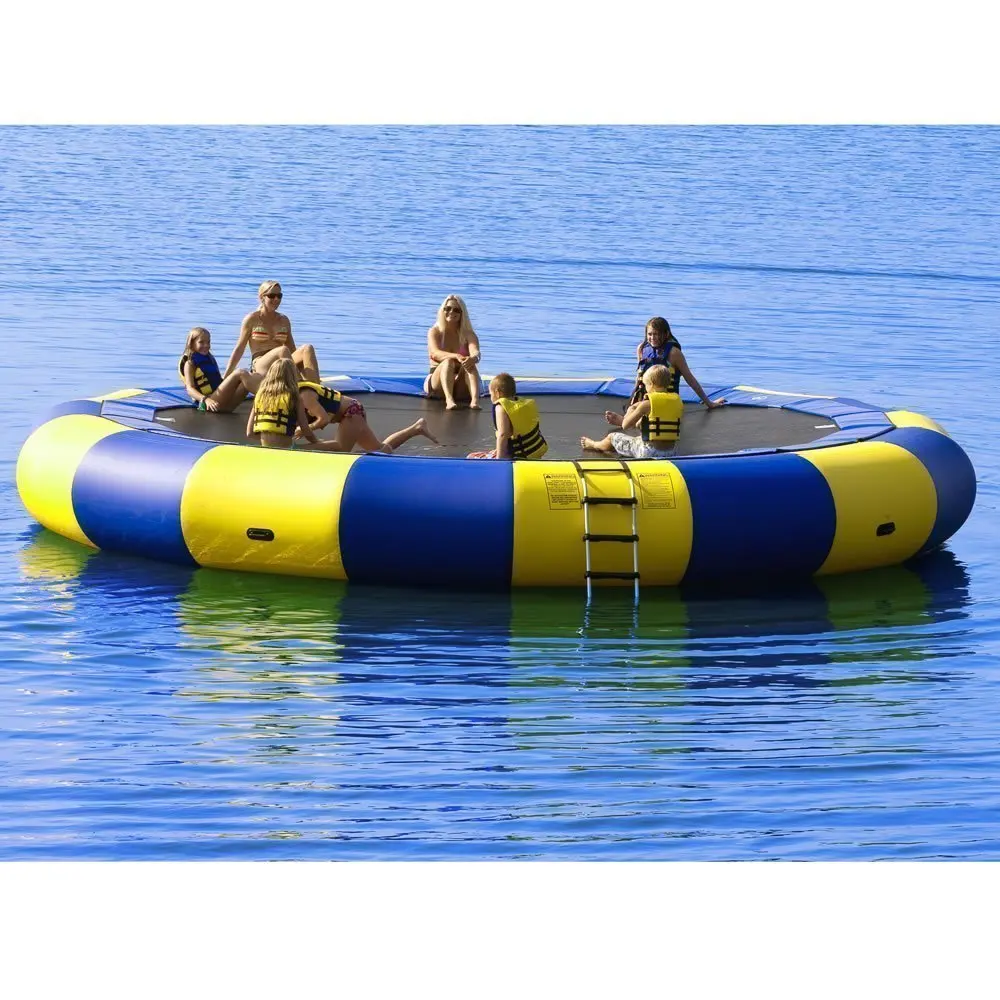 Cheap Inflatable Sungear Water Trampoline  Floating Trampoline Water Round Bouncer