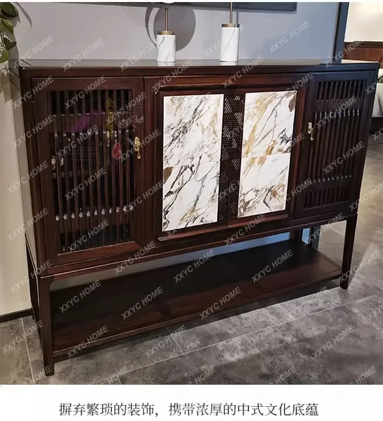 

XX dining side cabinet, rock slab solid wood mystery cabinet, living room, modern simple locker customized against the wall