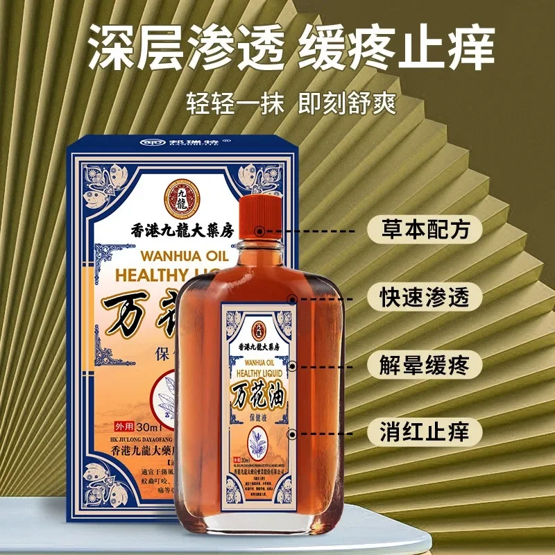 Chinese Wanhua Oil Traumatic Injury Treatment Massage Oil Relieve Shoulder Neck Discomfort Body Care and Meridian Activating Oil