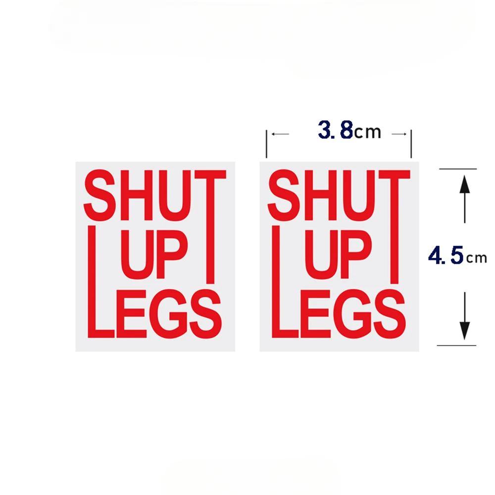 2PCS SHUT UP BEINE Fahrrad Aufkleber Fahrrad Rahmen Oberrohr Dekorative Helm Vinyl Aufkleber für MTB Fahrrad Wasserdichte fahrrad Zubehör