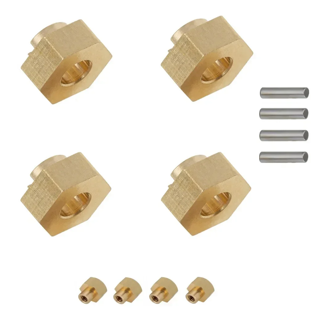 Aluminum Brass 7MM Wheel Hex Adapter for 1/24 RC Crawler SCX24 AXI90081 AXI00002 AXI00001 AXI00004 Gladiator