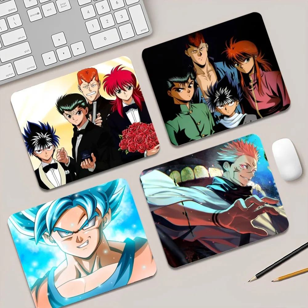 Anime YuYu Hakusho Rubber Small Thickened Mouse Pad Gaming Keyboard Table Mat Office Supplies Room Decor for PC Mouse Carpet