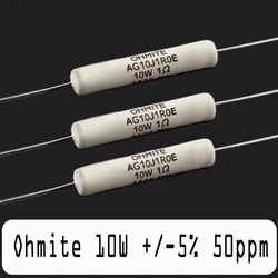 4pcs/lot American original Ohmite Auido Gold 10W 50ppm audiophile audio frequency divider cathode resistor