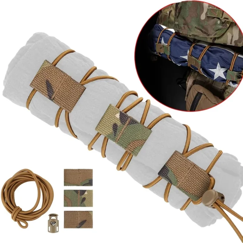 National Flag Fixed Strap Outdoor Hunting Vest Strip Storage Multi functional Fixed Strap Accessories Expansion Accessories