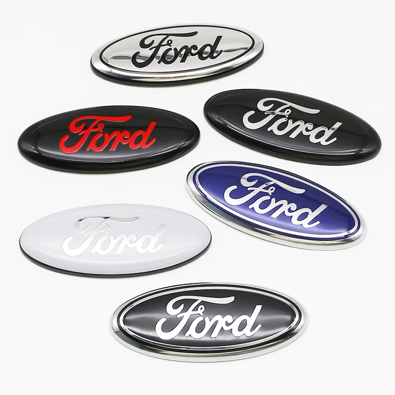 11.5cm Car Front Grille Logo Trunk Accessorie Hood Sticker For Ford Focus Fiesta mk6 mk7 Mondeo Ranger S-MAX Kuga EcoSport B-MAX view 6