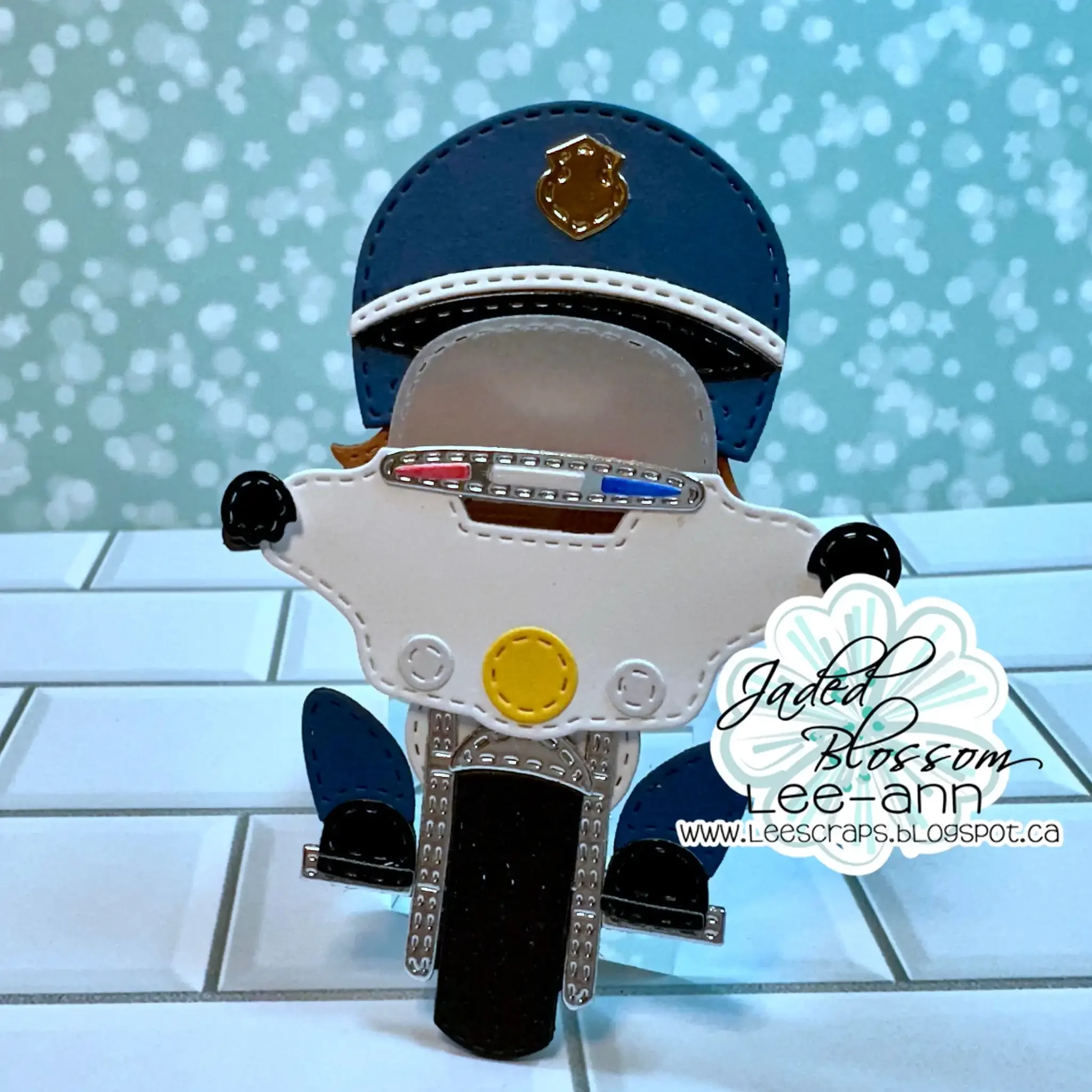 Motorbike Police Gnome Accessories Metal Cutting Dies and Stencils for DIY Scrapbooking Handmade Greeting Cards Album Decoration