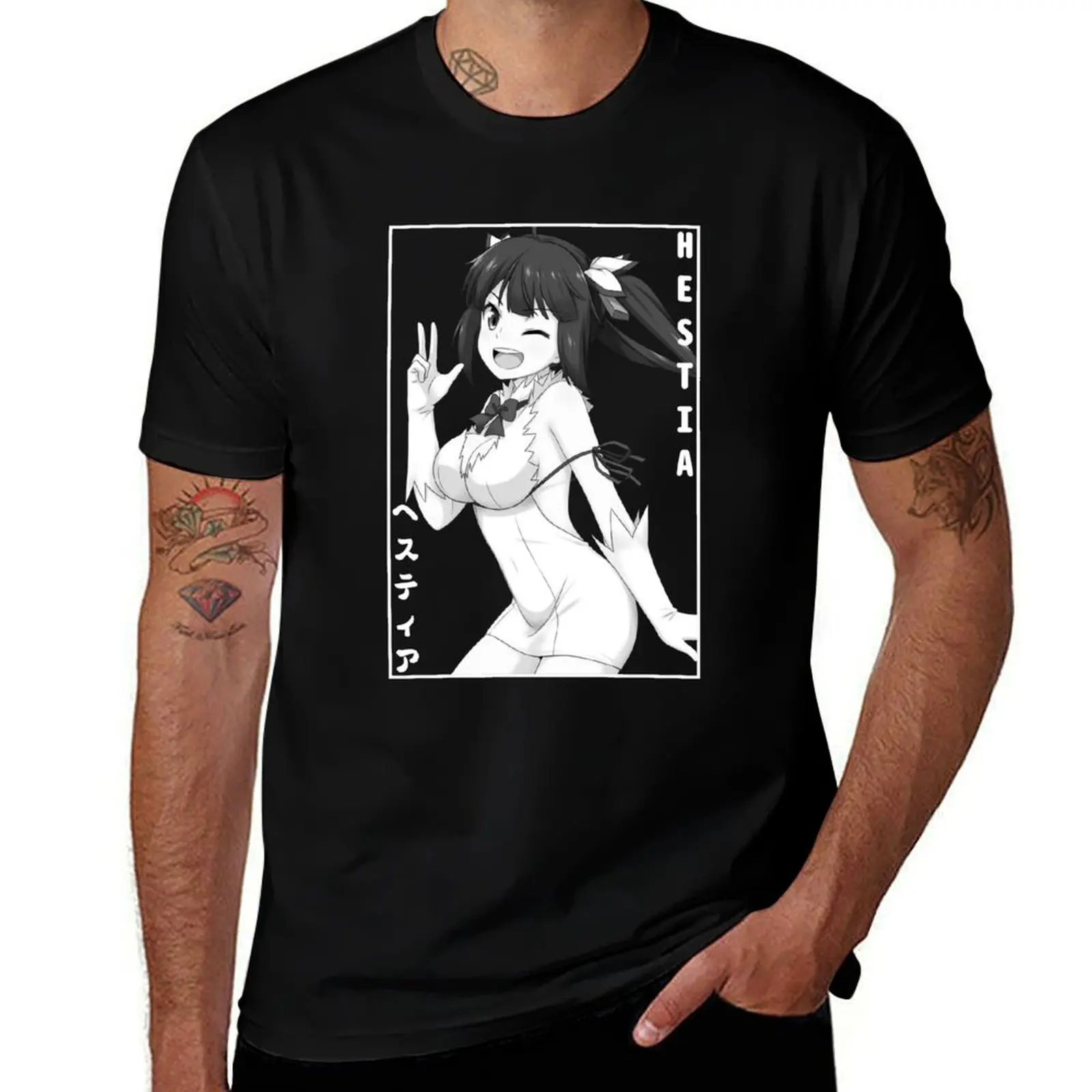 Hestia ヘスティア Is It Wrong To Pick Up A Girl In A Dungeon T-Shirt Plus Size Basic Short Sleeve Top T-Shirt