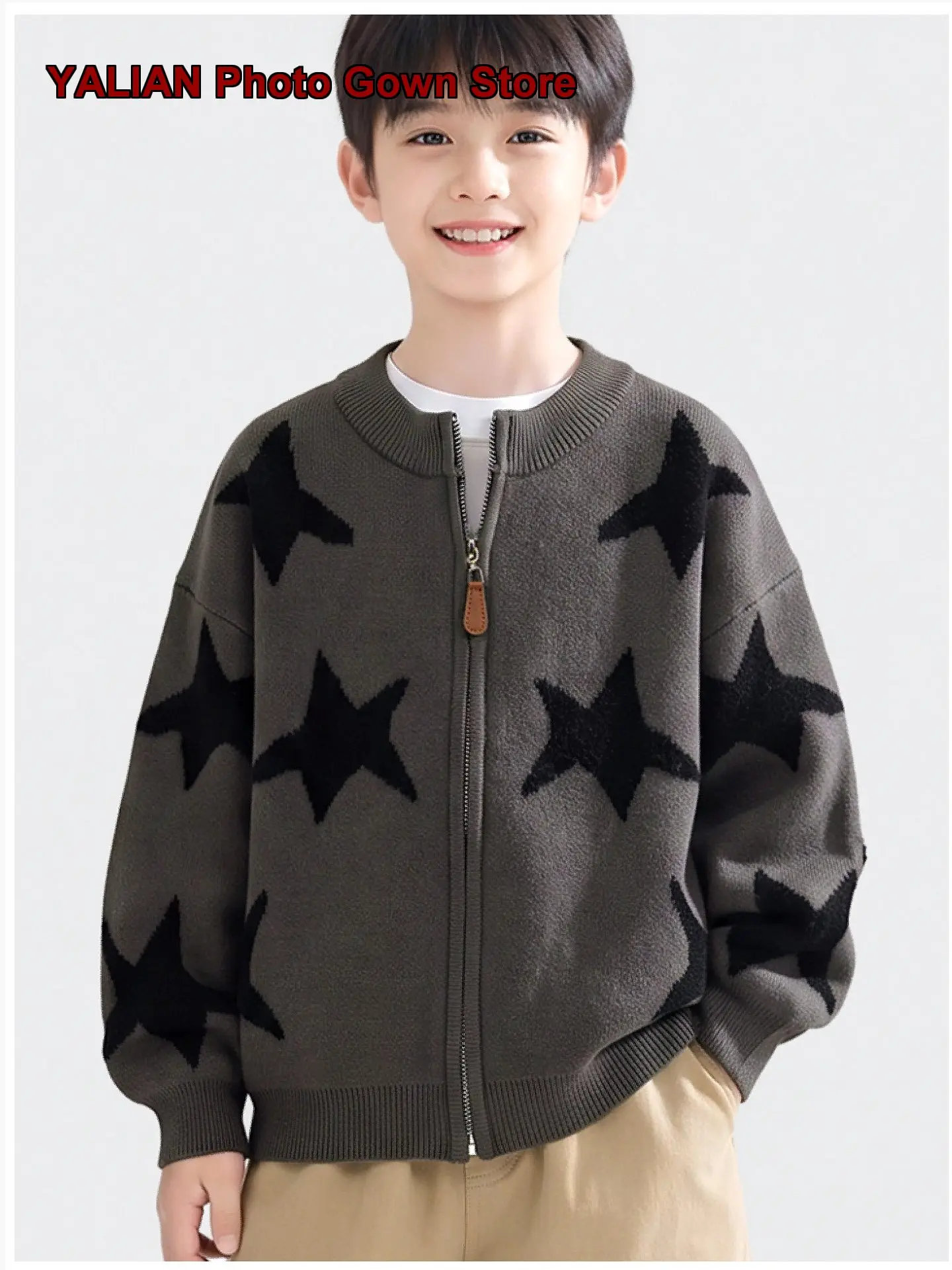 Boys Knit Sweater Kids Autumn 2026 Knit Top Medium to Older Kids