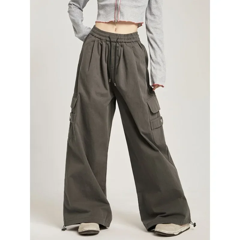 

QWEEK Y2k Harajuku Cargo Pants Woman Oversized Korean Fashion Baggy Trousers Streetwear Vintage Hippie Sweatpants Aesthetic