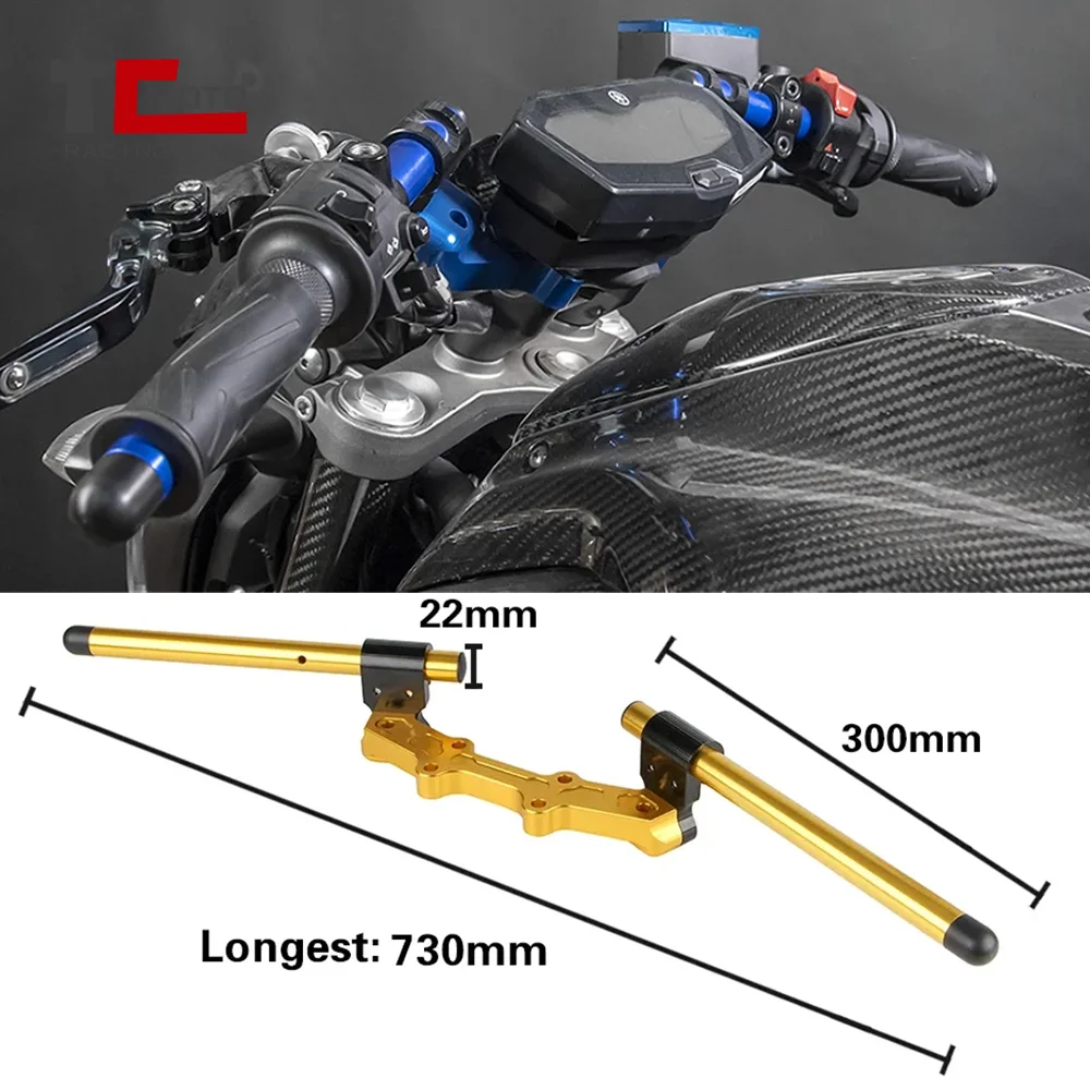 

Motorcycle Handlebars Clip On For Yamaha MT07 FZ07 MT FZ 07 2013-2018 2019 2020 Adjustable Clip-on Handle Bar Lower Sport