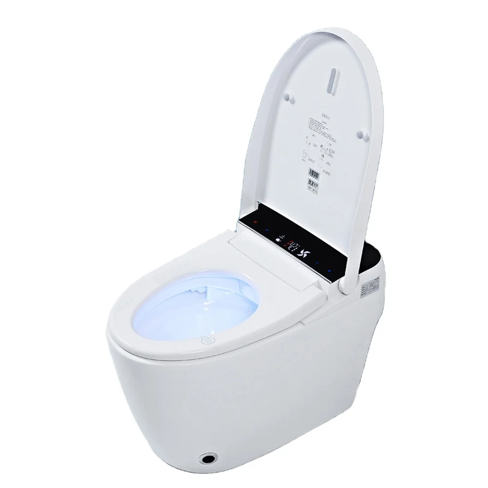 

High Quality White Ceramic Floor Mounted Auto Flush S Trap One Piece Smart Toilet Price