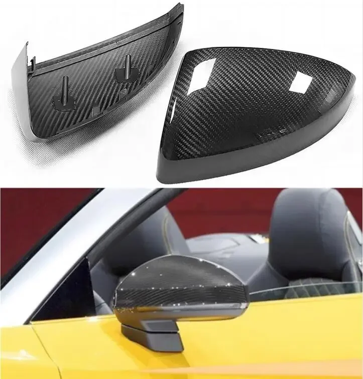 

Real Dry Carbon Fiber Replacement Side Door Mirror Cover For Audi TT TTS TTRS MK3 R8 2016-2022