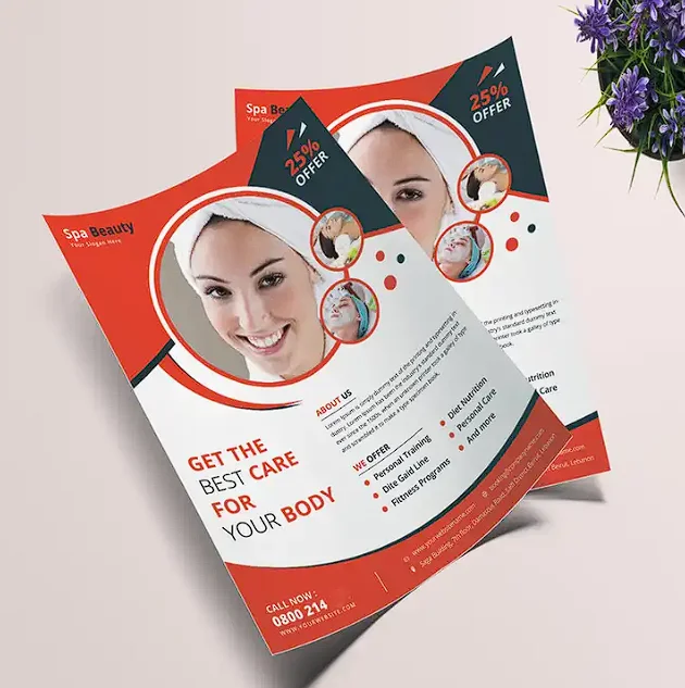 100/200/300pcs Custom Paper Printing Service A5 A6 Business Marketing Advertising Flyers For Business