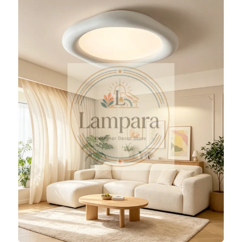 Full Spectrum Resin Cream Style Bedroom Ceiling Light Modern and Minimalist Master Bedroom Balcony Corridor Ceiling Light