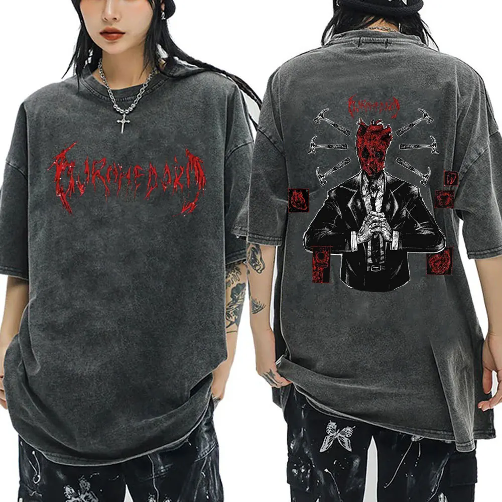 Vintage Anime Dorohedoro Kaiman Manga Summer Oversized Women's Tshirt Unisex Tee Top Men's Cotton Short Sleeve Washed T Shirt