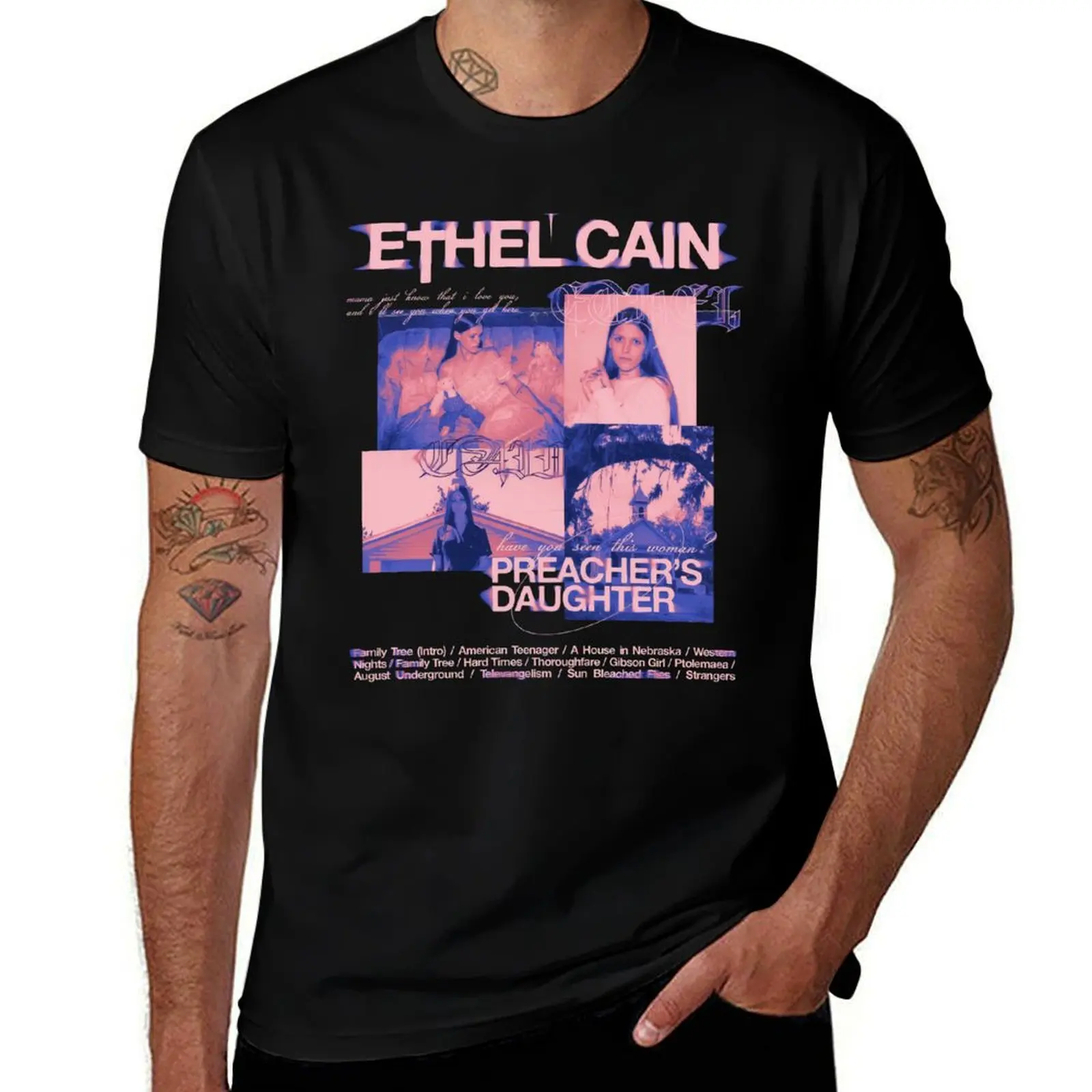 

Ethel Daughter Studio The Album Cain Preacher's T-Shirt Plus Size Summer Short Sleeve T-Shirt