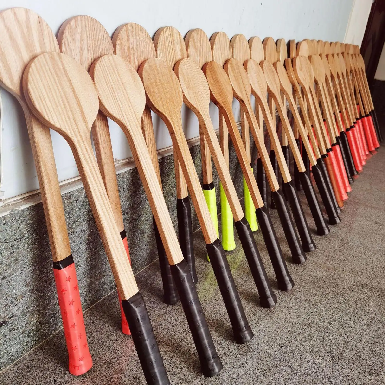 Pointeur de tennis fonctionnel, aide à l'entraînement, cuillère en bois, raquette pour la pratique du swing