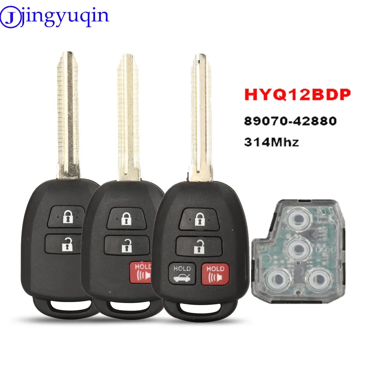 jingyuqin FCC:HYQ12BDP P/N:89070-42880 Zdalny kluczyk samochodowy do Toyota Tacoma Combo TACOMA RAV4 KLUGER HIGHLANDER z chipem H 314Mhz