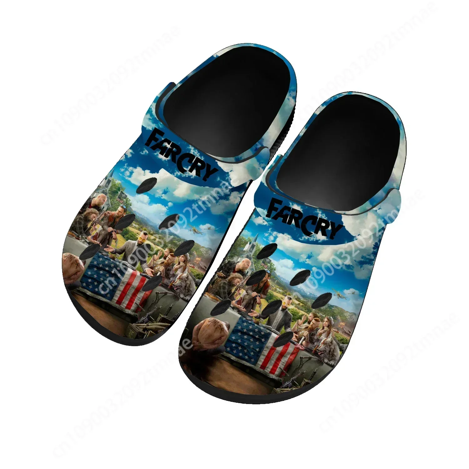 

Far Cry Custom Home Clogs Cartoon Game Mens Womens Teenager Fashion Tailor Made Custom Shoes Garden Beach Hole Slippers Sandals