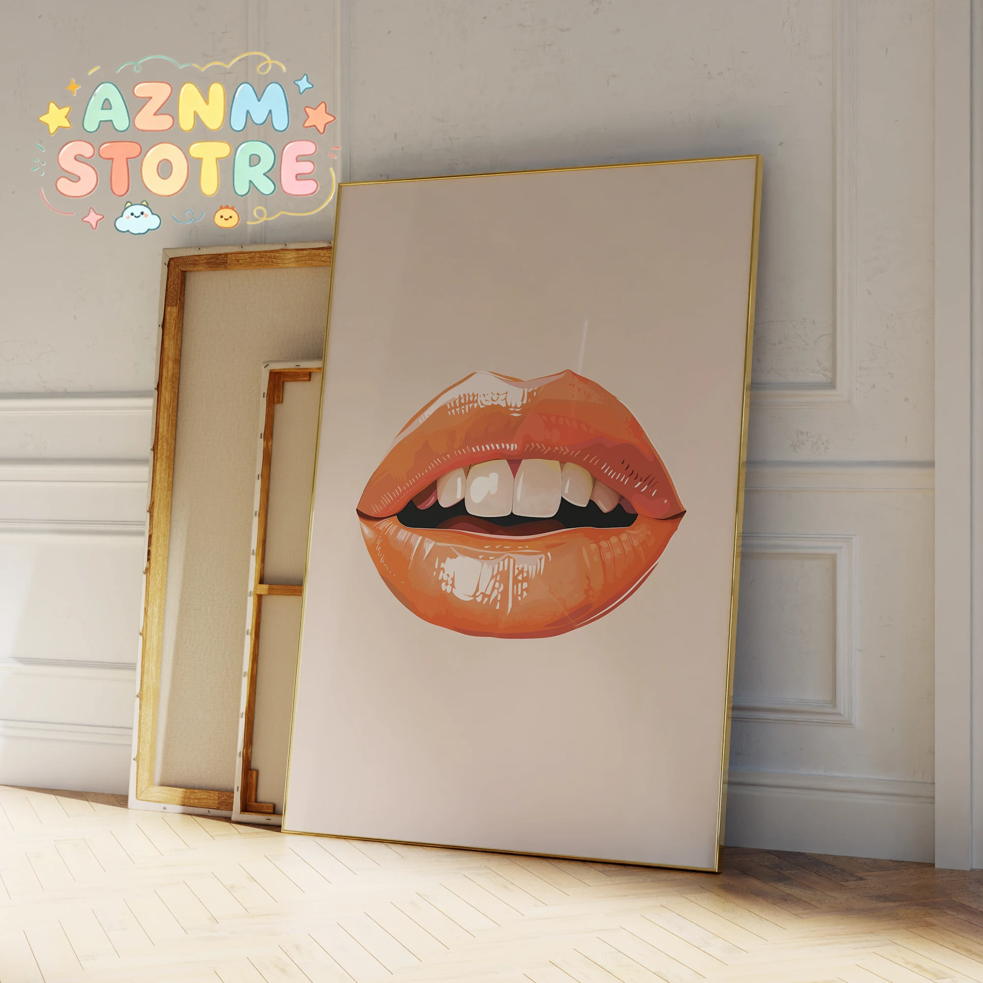 Modern Master Flame Vintage Classic Lips Colourfu Wall Art Prints Canvas Painting Poster Picture For Living Room Home Decor