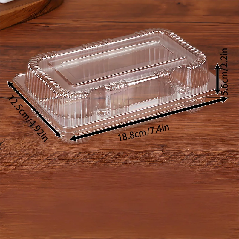 صندوق شفاف للاستعمال مرة واحدة من PET - شفاف وأنيق، خالٍ من الرائحة، للمطاعم/الخروج/المخبوزات