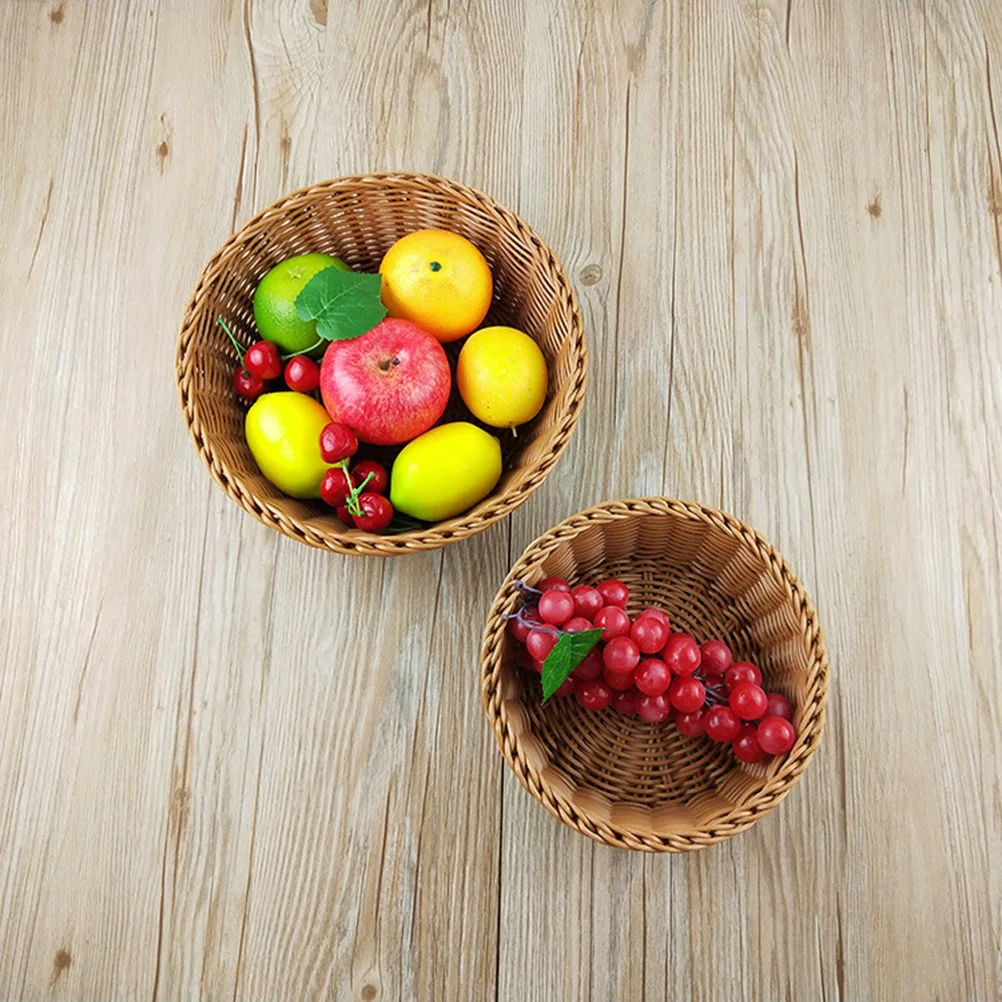 

Food Rattan Storage Basket Woven Fruit Vegetable Vegetables Baskets Organization