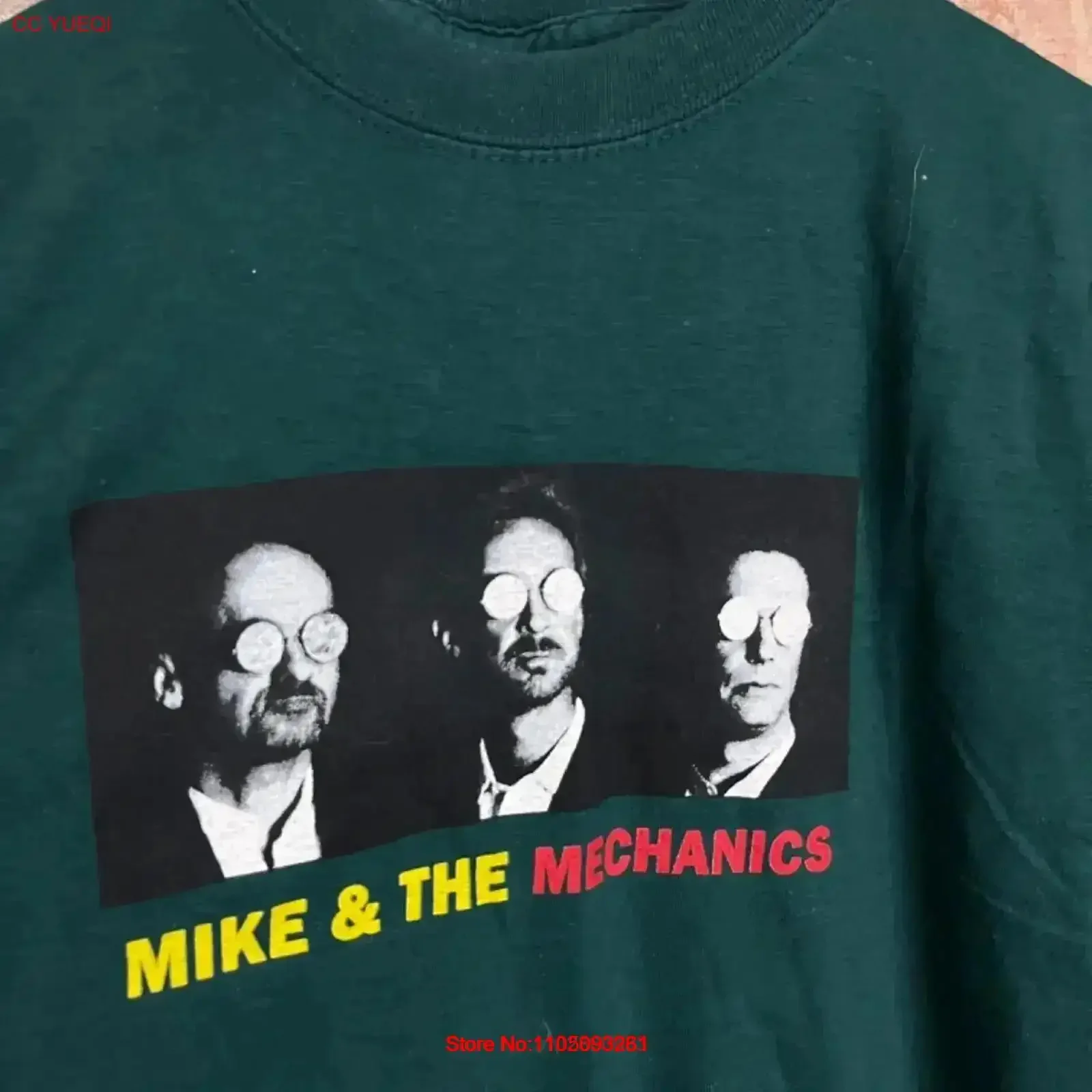 تي شيرت مايك ذا ميكانيكا 1996 هيتز تور أخضر جميع المقاسات تي شيرت عتيق مغسول برسومات عصرية متعددة الاستخدامات كاجوال مريح عتيق