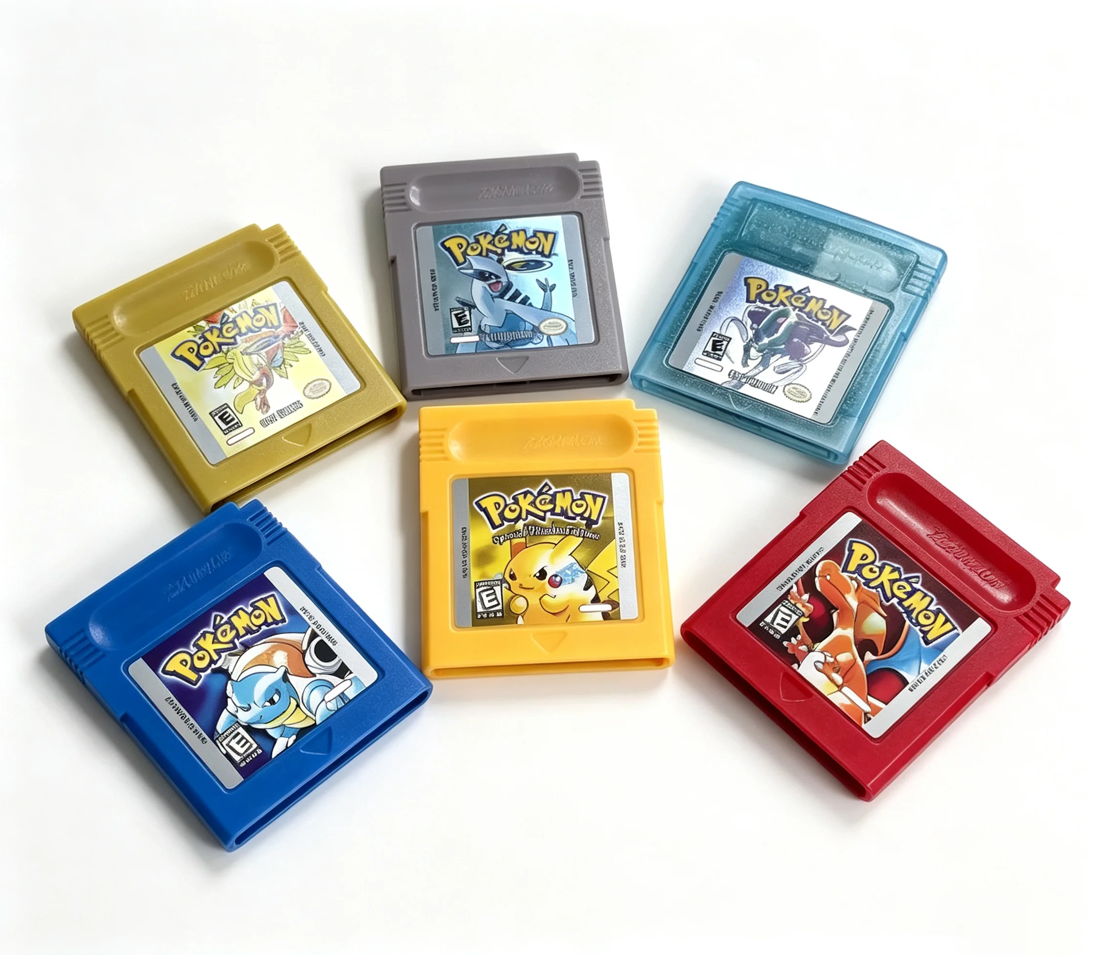 GBC Pokémon. Crystal Gold Silver Yellow Green Red Blue Game Cartridge  USA Version