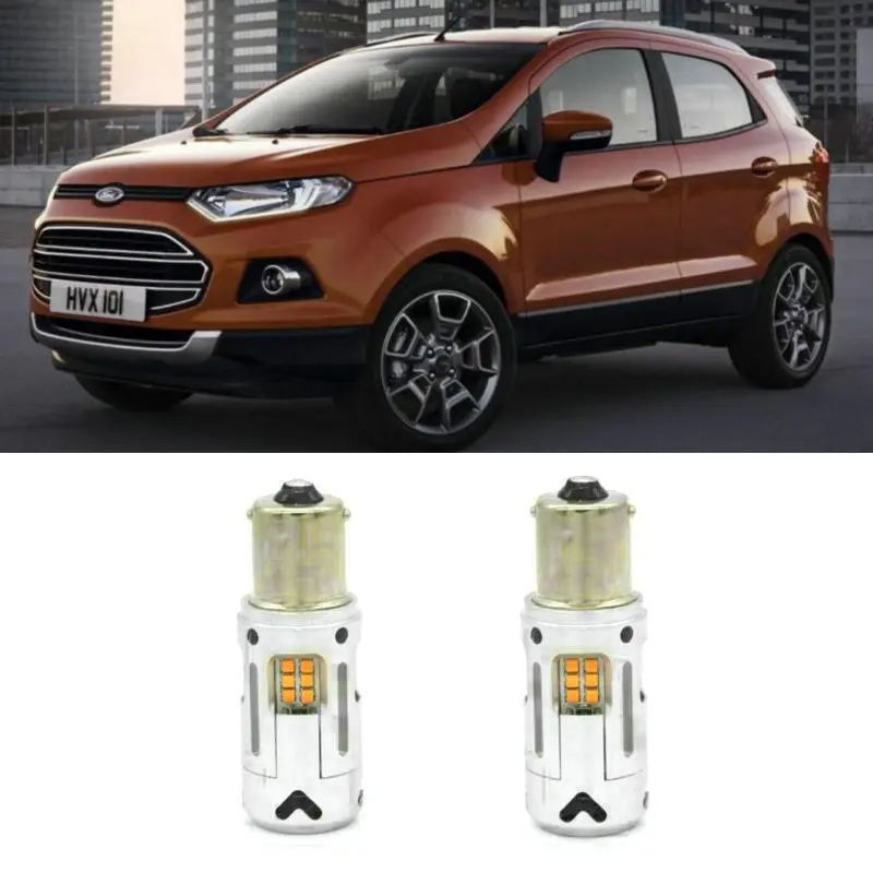 

For Ford ECOSPORT 2012.8 - Stop lamp Reverse Back up bulb Front Rear Turn Signal error free 2pc