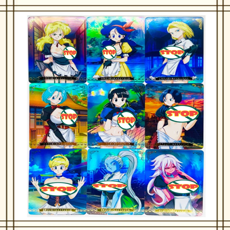 

New 9pcs/set Dragon Ball Z GT Sexy Swimsuit Android 18 Super Saiyan Heroes Battle Card Ultra Instinct Game Collection Cards