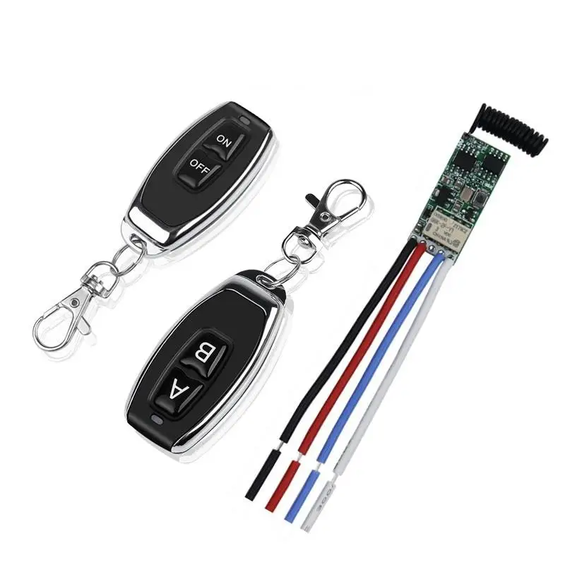 1 Set LED Lamp Controller Micro Receiver Transmitter 433mhz DC 3V 6V 12V 24V Mini Relay Wireless RF Remote Control Switch