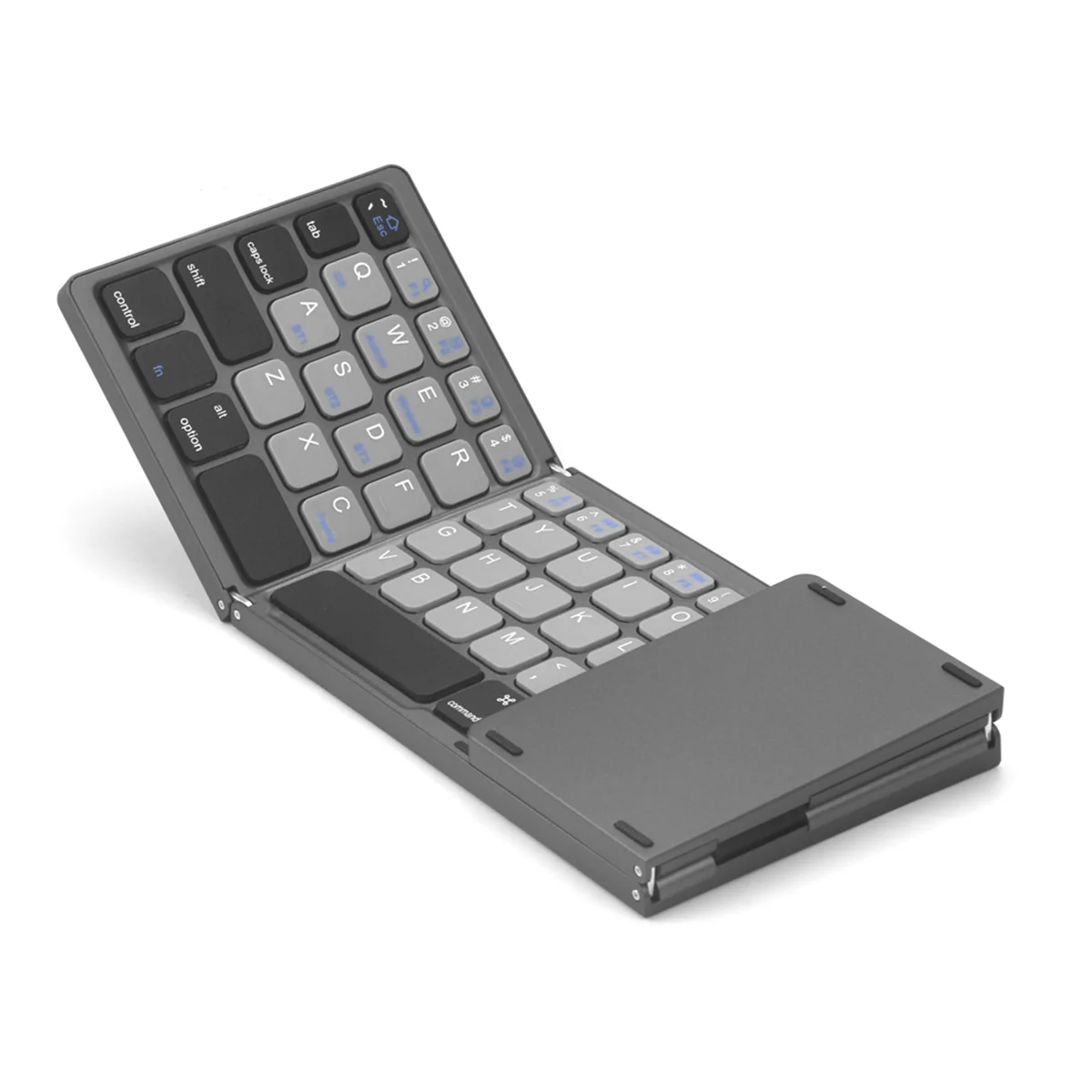 CMB-pFoldable Bluetooth Keyboard with Touchpad Office Mini Wireless Keyboard Storage Three Systems Universal