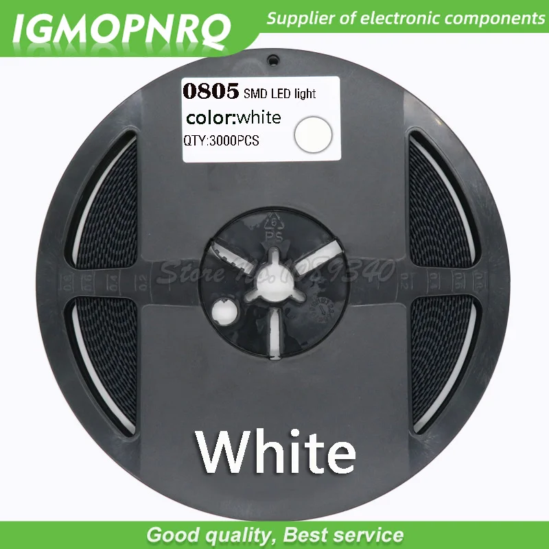 

1reel 3000PCS 0805 SMD LED white diodes LED light IGMOPNRQ
