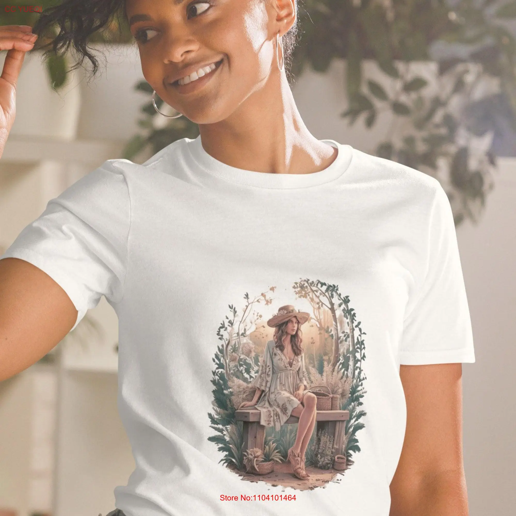 Granola Girl at the Cottage Botanical and Boho T shirt Rendezvous with Nature Wild Flowers Fairy long or short sleeves