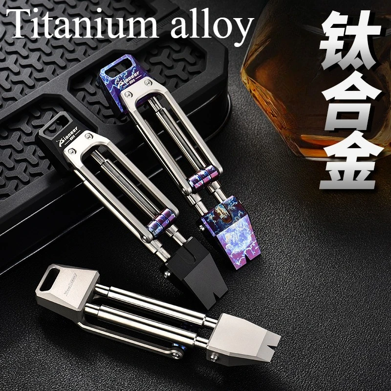 

Multi Functional Titanium Alloy Pry Bar Emergency Decompression Outdoor Portable Titanium Alloy EDC Small Tool